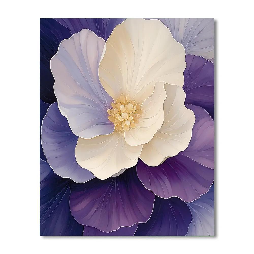 Georgia O’Keeffe Inspired Magnified Evening Primrose In Violet paint by numbers