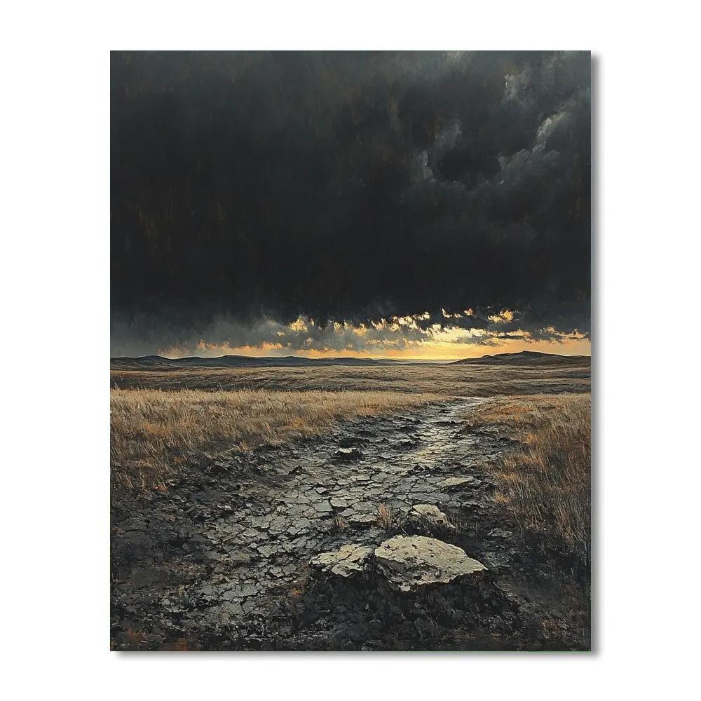 Francisco Goya Inspired Storm Over Hollow Plain paint by number