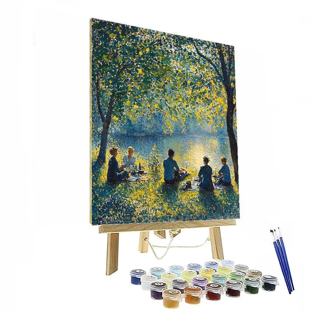 Georges Seurat Inspired Riverbank Afternoon Paint by numbers kits