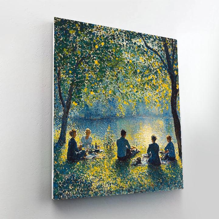Georges Seurat Inspired Riverbank Afternoon Paint by numbers kits