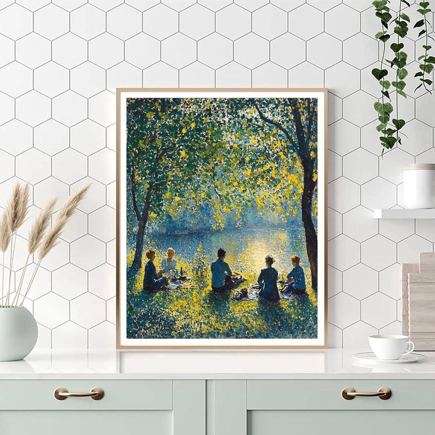 Georges Seurat Inspired Riverbank Afternoon Paint by numbers kits