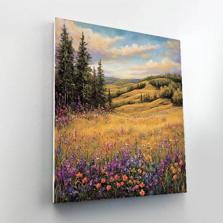 J. E. H. MacDonald Inspired Meadow Of Wildflowers Numbered painting kits