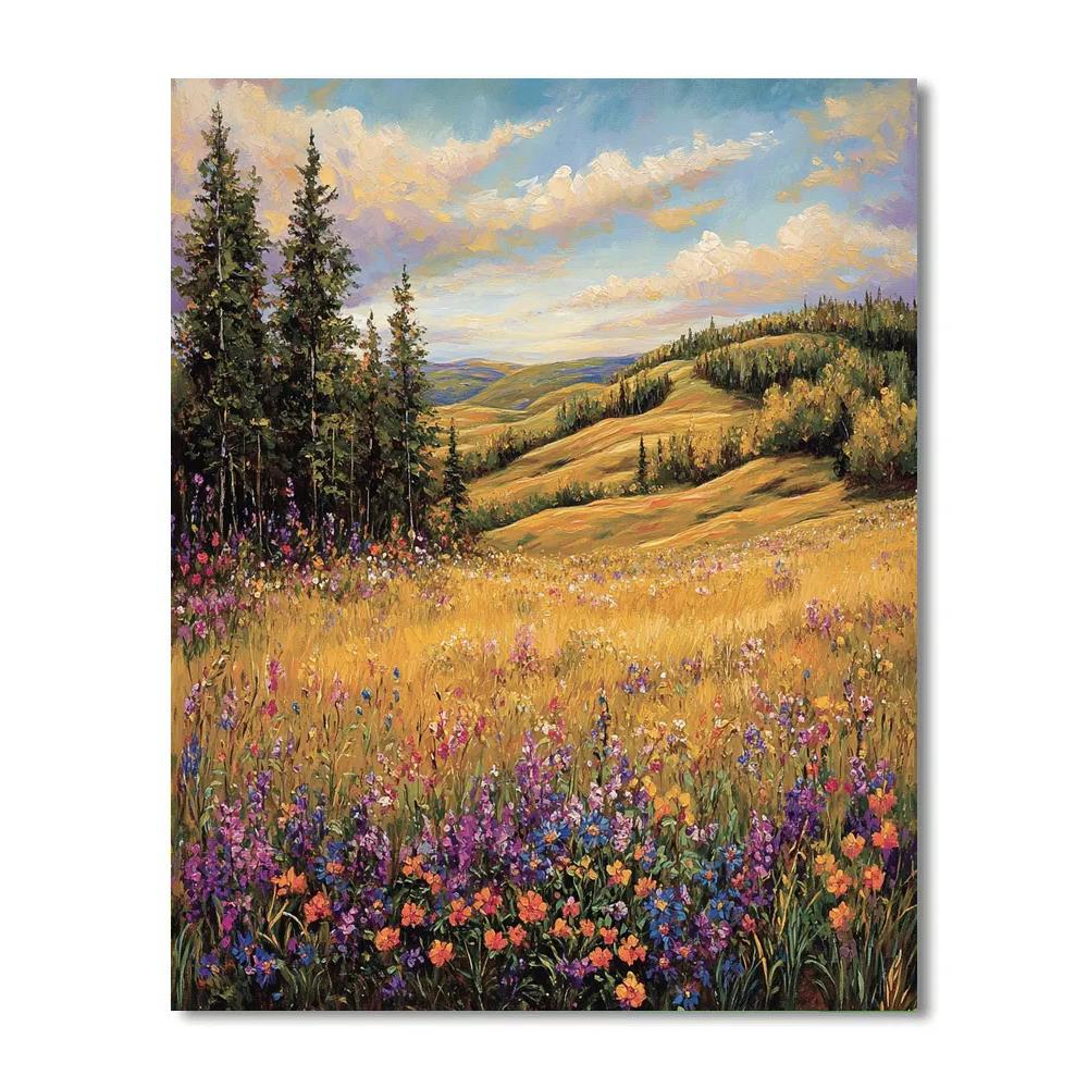 J. E. H. MacDonald Inspired Meadow Of Wildflowers Numbered painting kits