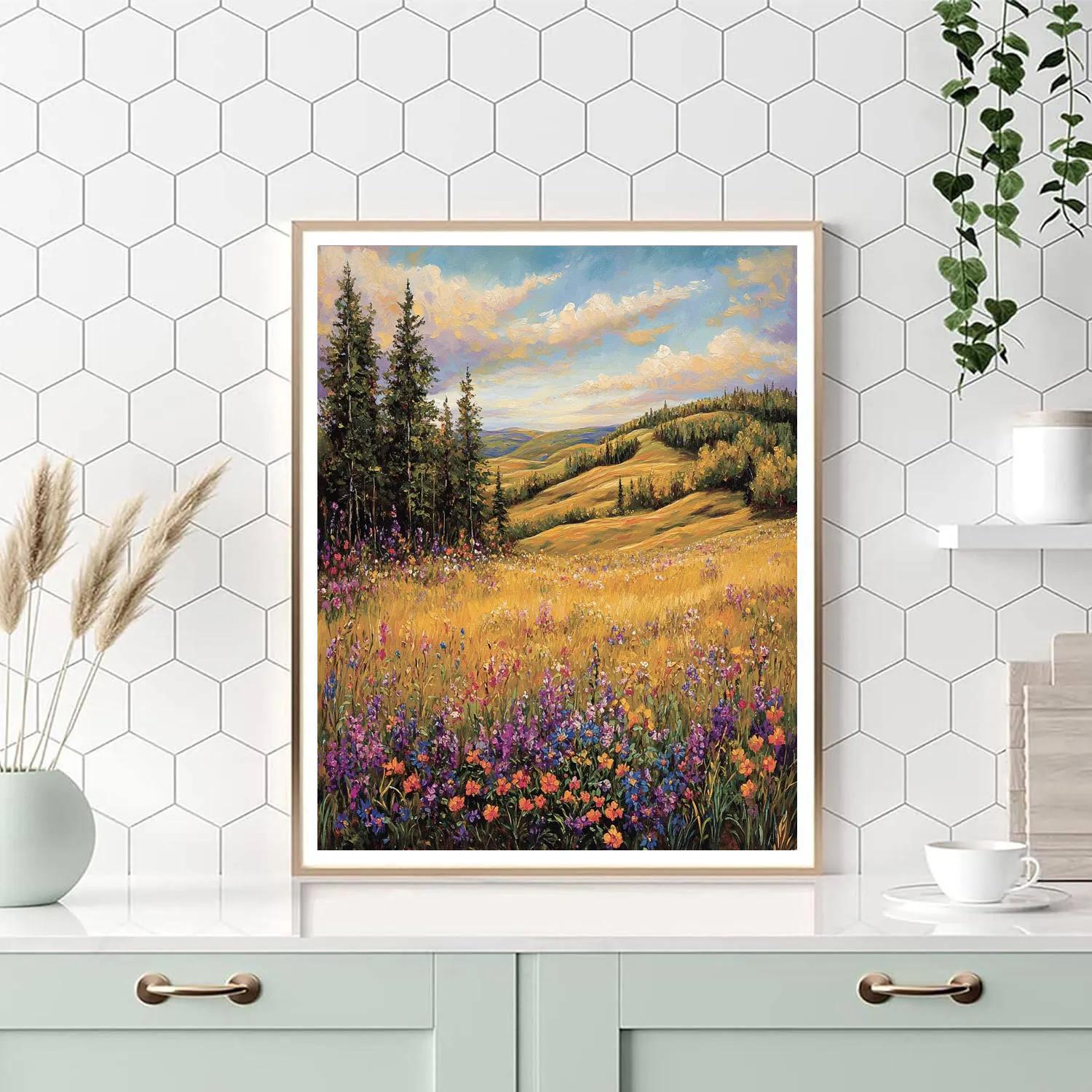 J. E. H. MacDonald Inspired Meadow Of Wildflowers Numbered painting kits