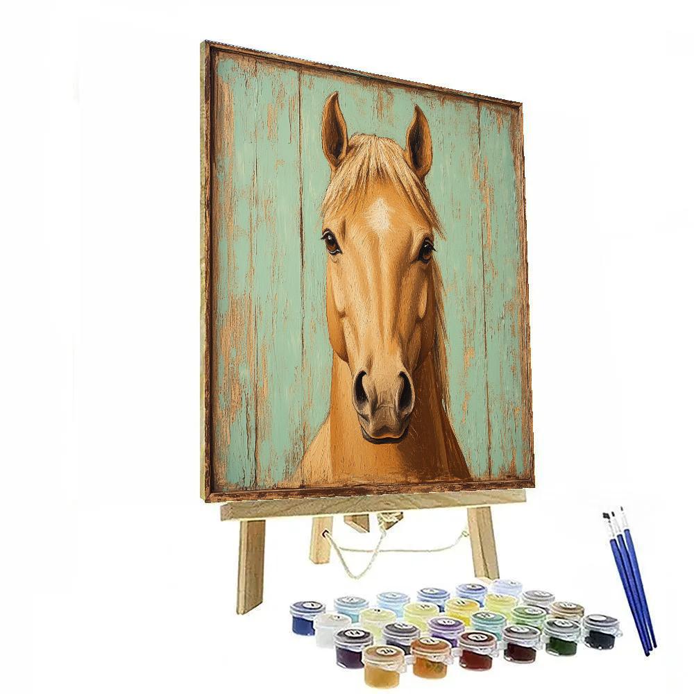 Amedeo Modigliani Inspired Elongated Horse paint by numbers