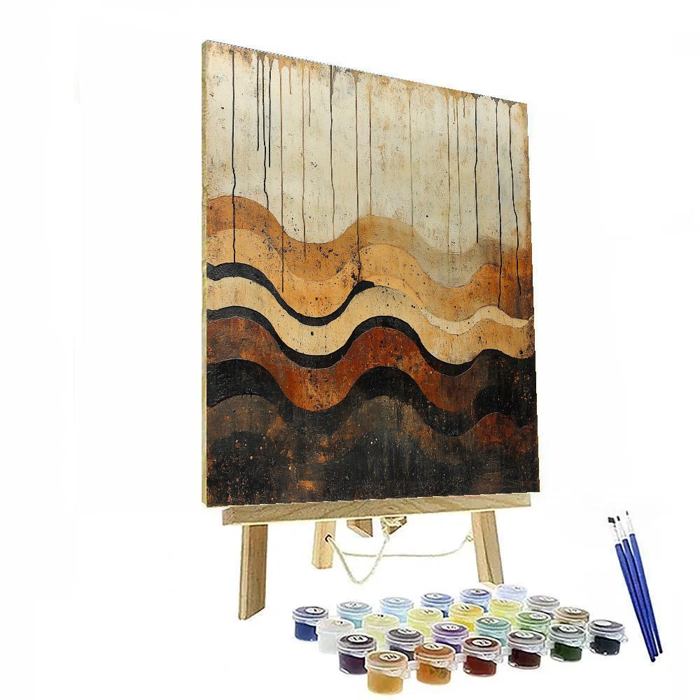 Jackson Pollock Inspired Tectonic Groove paint by numbers