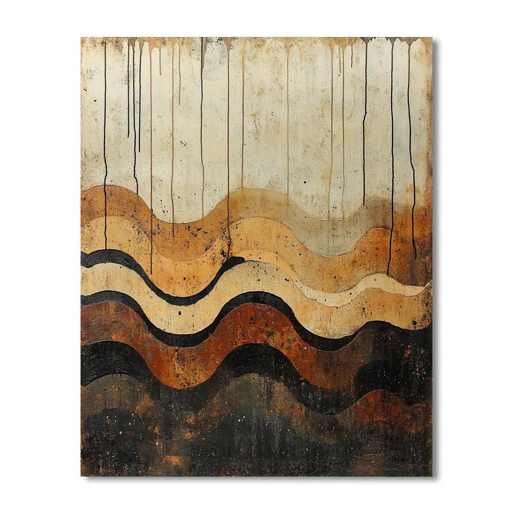 Jackson Pollock Inspired Tectonic Groove paint by numbers