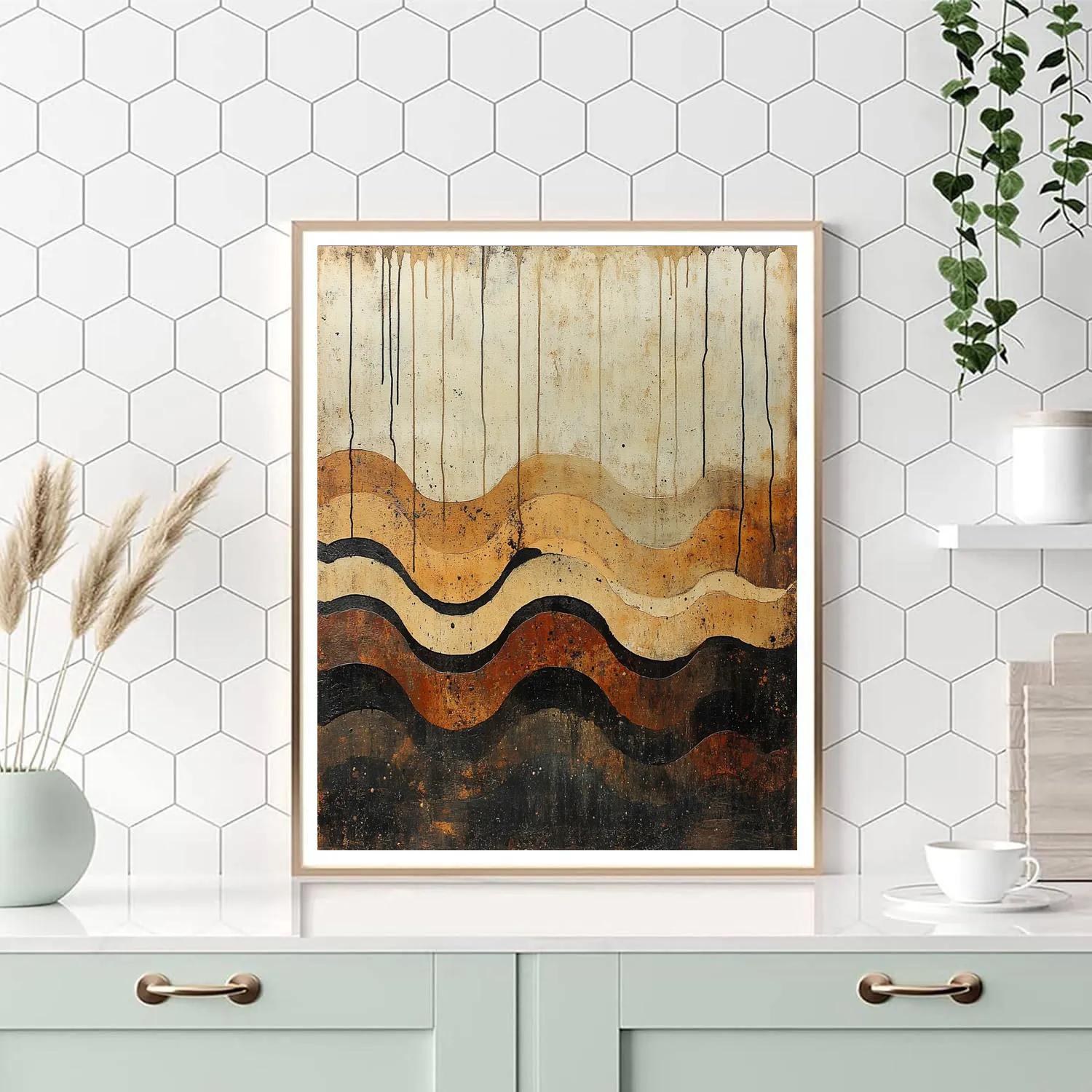 Jackson Pollock Inspired Tectonic Groove paint by numbers