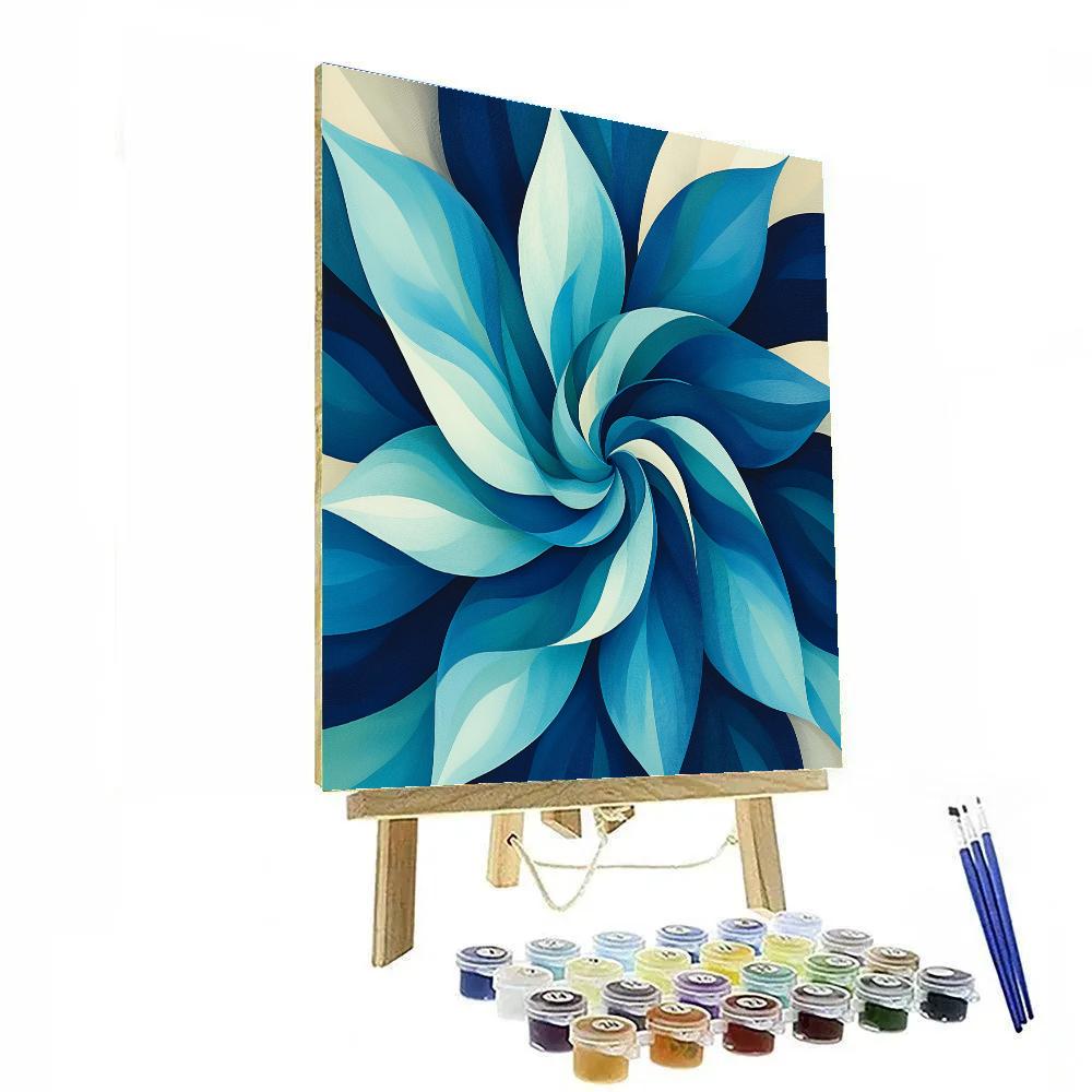 Georgia O Keeffe Inspired Azure Agave Spiral Close Up painting number kit