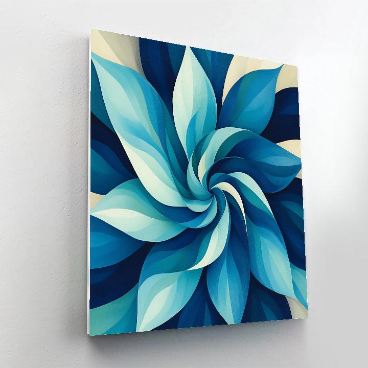 Georgia O Keeffe Inspired Azure Agave Spiral Close Up painting number kit