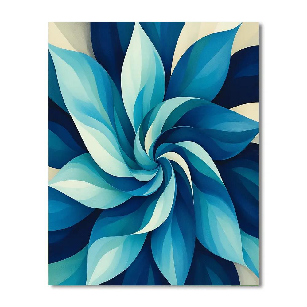 Georgia O Keeffe Inspired Azure Agave Spiral Close Up painting number kit