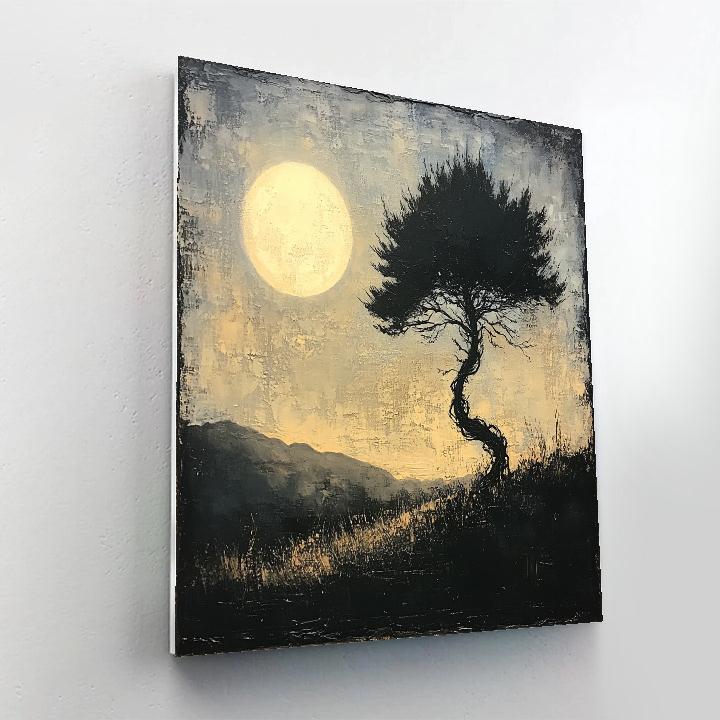 Francisco Goya Inspired Withered Cypress Silhouetted By Lunar Light Numbered painting kits