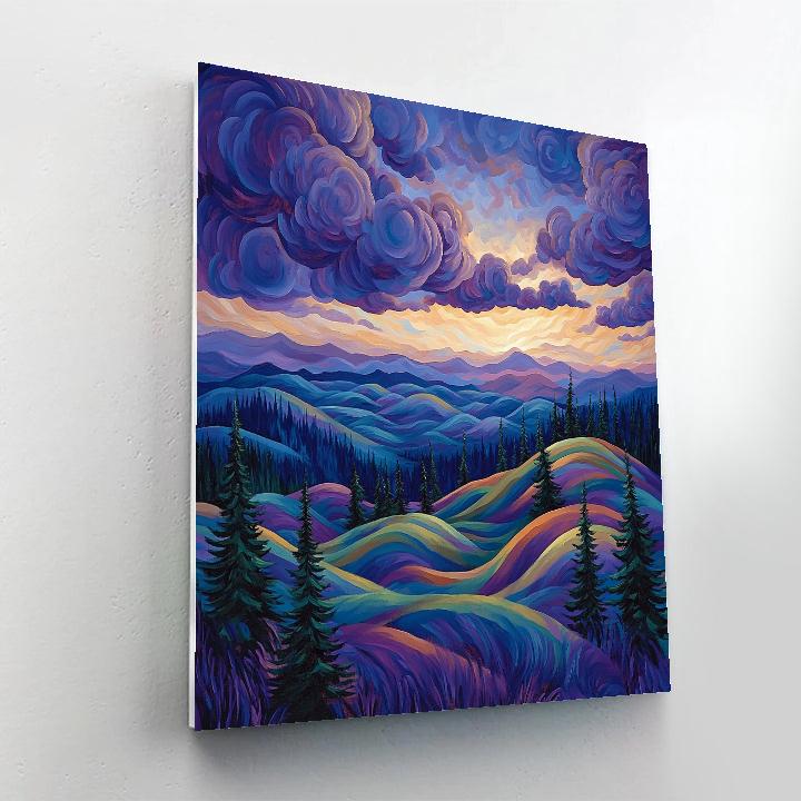 J E H MacDonald Inspired Twilight Over Algoma Ridge Painting by numbers kit