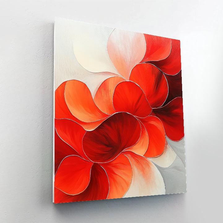 Georgia O Keeffe Inspired Crimson Petal Expansion paint by color