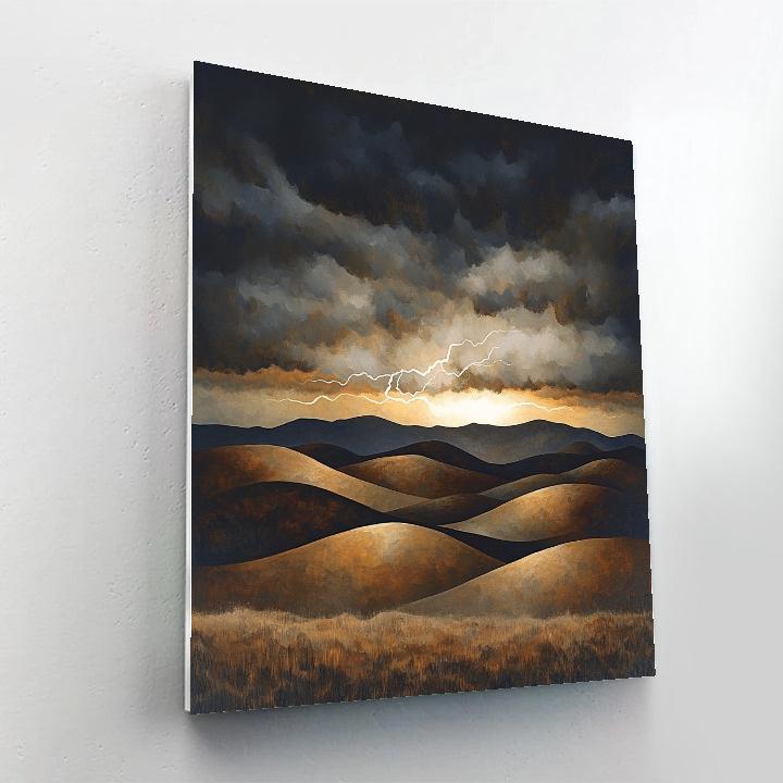 Francisco Goya Inspired Ashen Hills Bathed In Distant Lightning Numbered painting kits