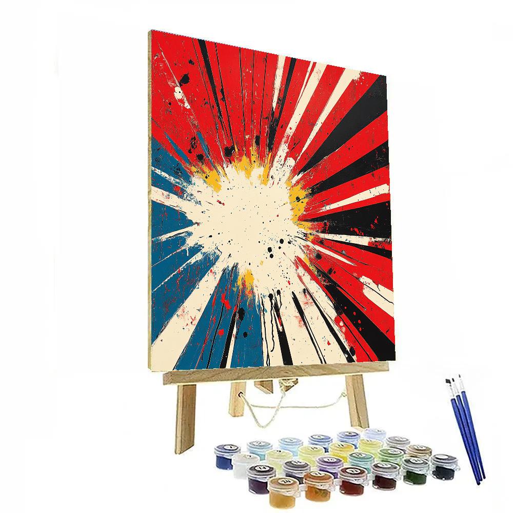 Jackson Pollock Inspired Solar Wind Tangle Paint by numbers kits