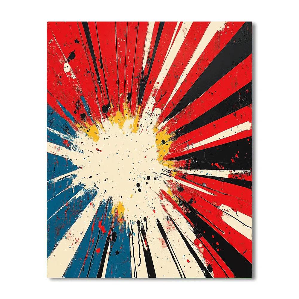 Jackson Pollock Inspired Solar Wind Tangle Paint by numbers kits