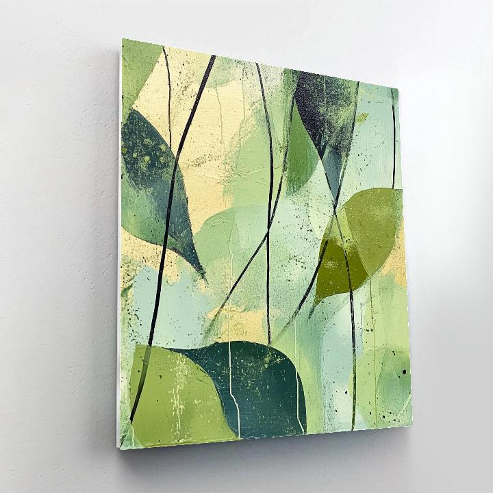 Jackson Pollock Inspired Verdant Vibration paint by number