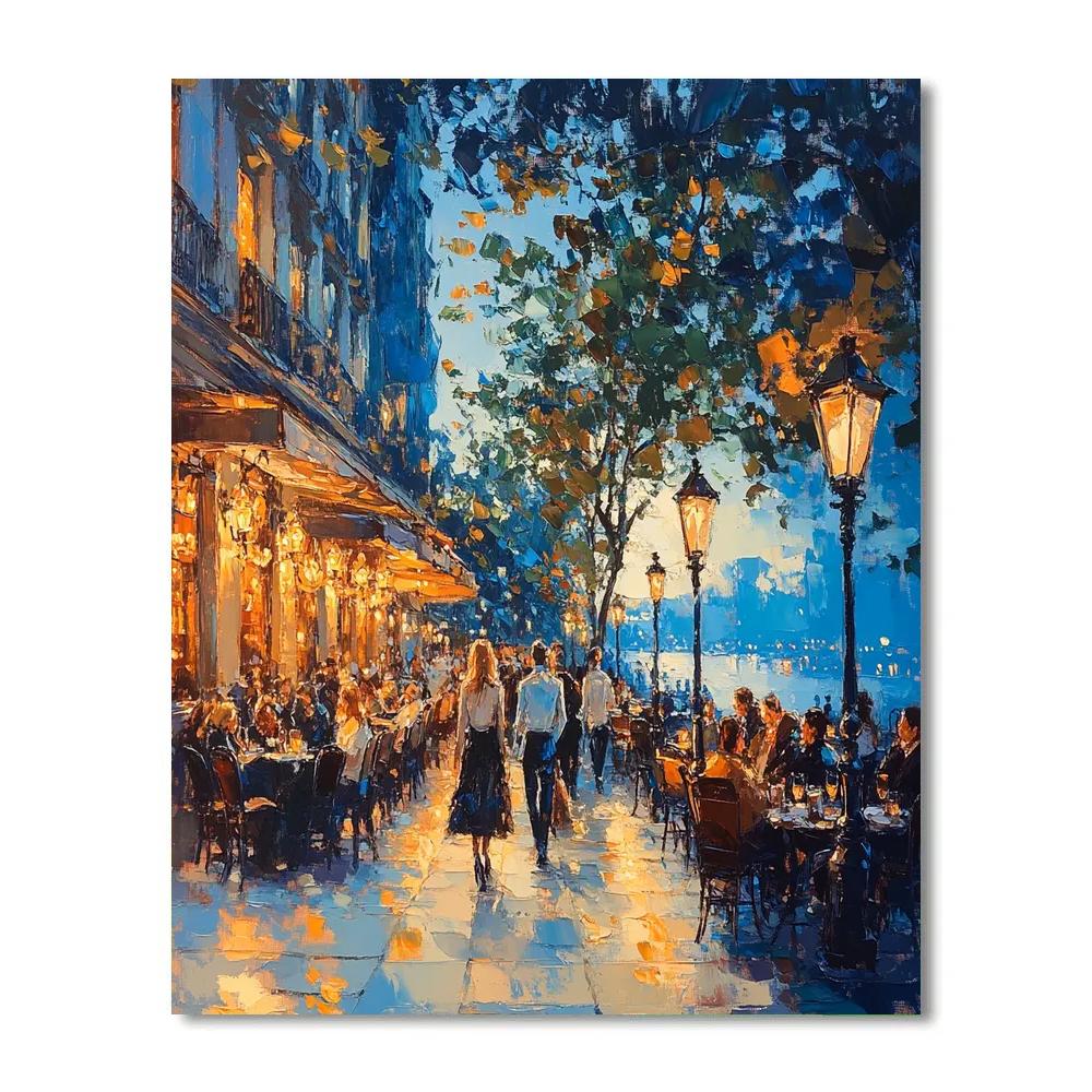 John Singer Sargent Inspired Café Terrace paint by number