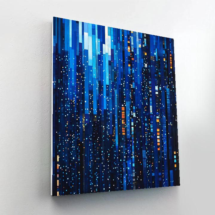 Georges Seurat Inspired Urban Nightlight Abstract painting number kit