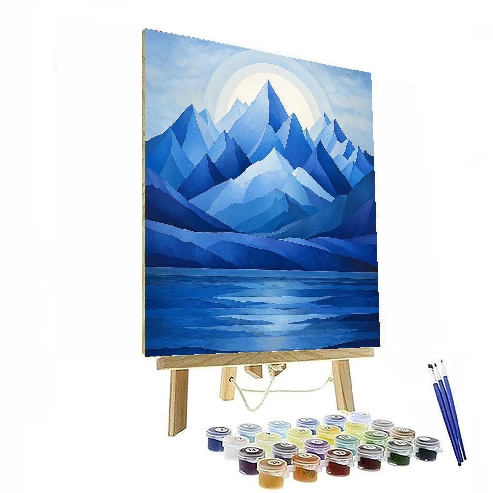 Lawren Harris Inspired Snow Capped Monoliths paint by number