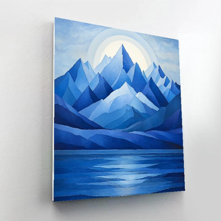 Lawren Harris Inspired Snow Capped Monoliths paint by number