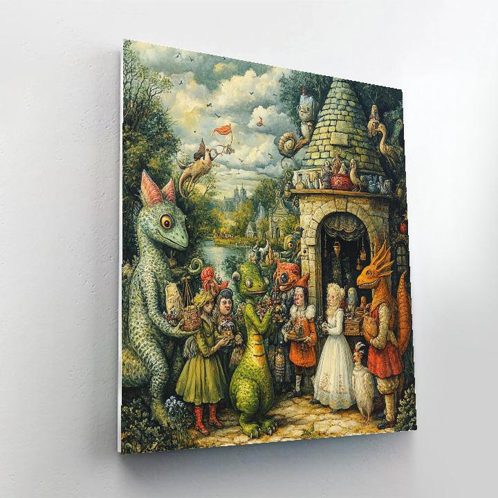Hieronymus Bosch Inspired Market Of Wonders paint by numbers