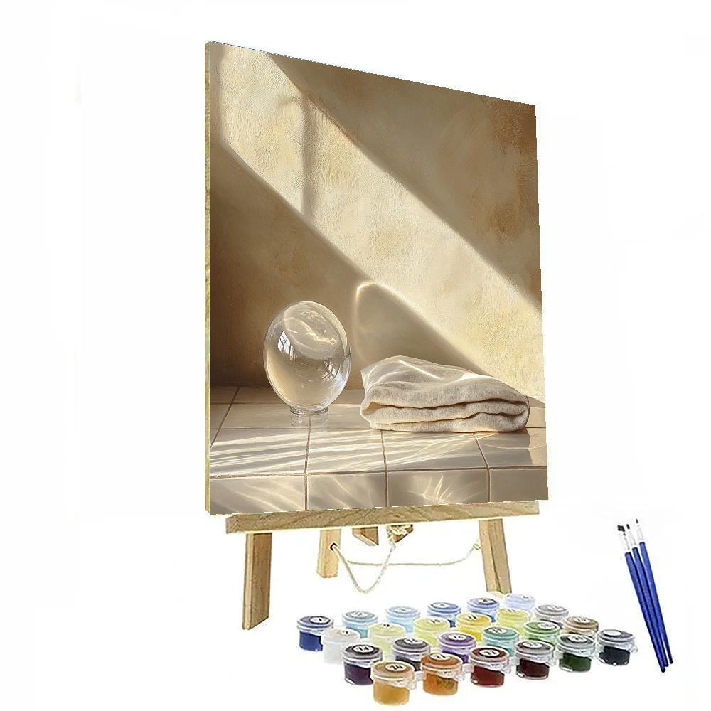 Johannes Vermeer Inspired Luminous Still Life With Glass Sphere painting number kit