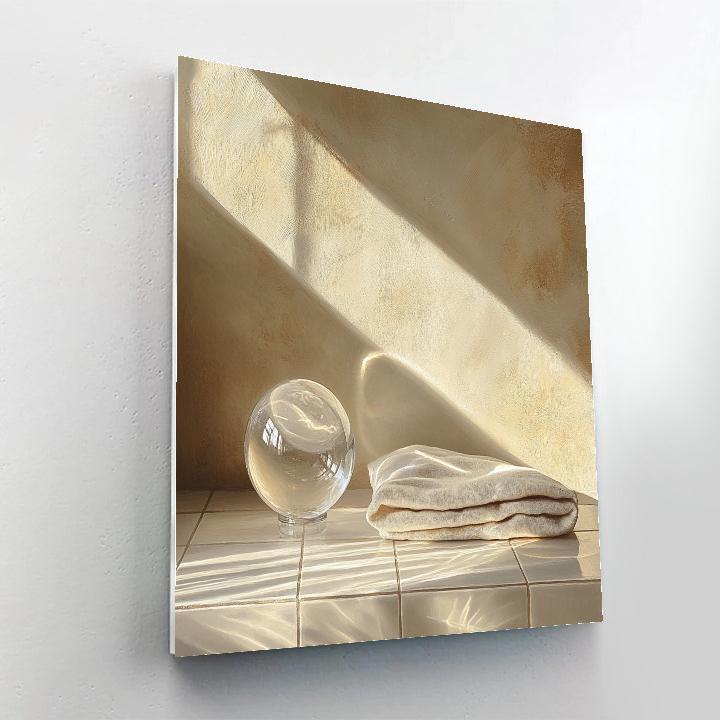 Johannes Vermeer Inspired Luminous Still Life With Glass Sphere painting number kit