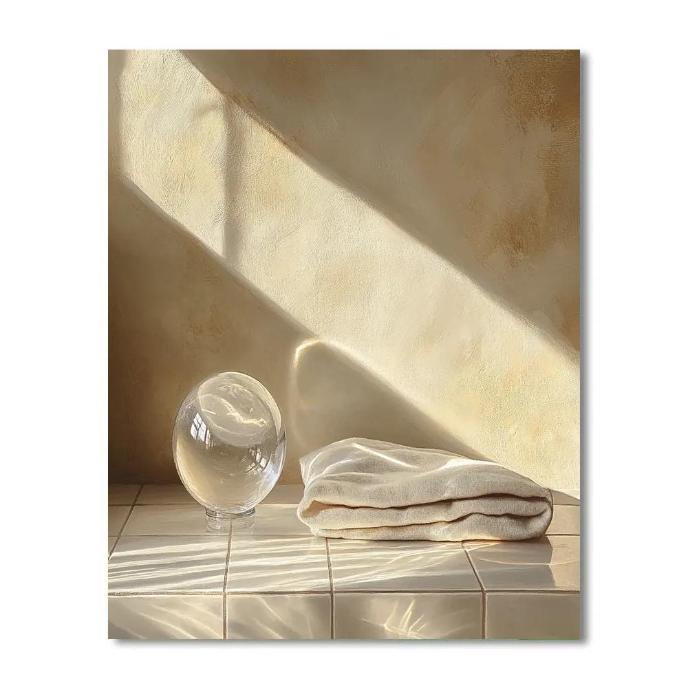 Johannes Vermeer Inspired Luminous Still Life With Glass Sphere painting number kit