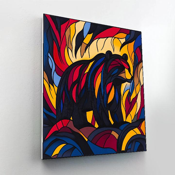 Norval Morrisseau Inspired Thunder Bear Of The Storm Numbered painting kits