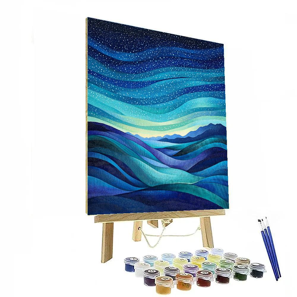 Georges Seurat Inspired Aurora Lattice paint by number