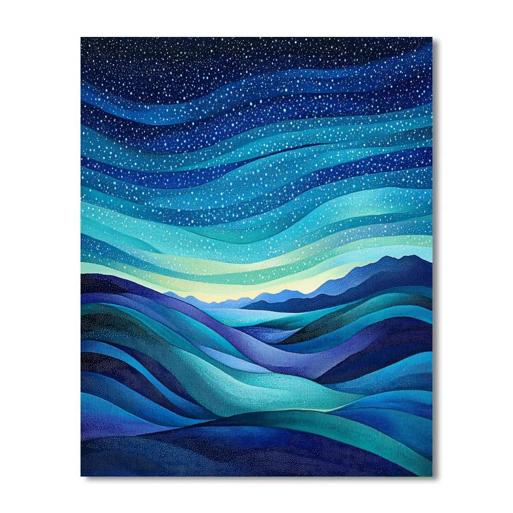 Georges Seurat Inspired Aurora Lattice paint by number