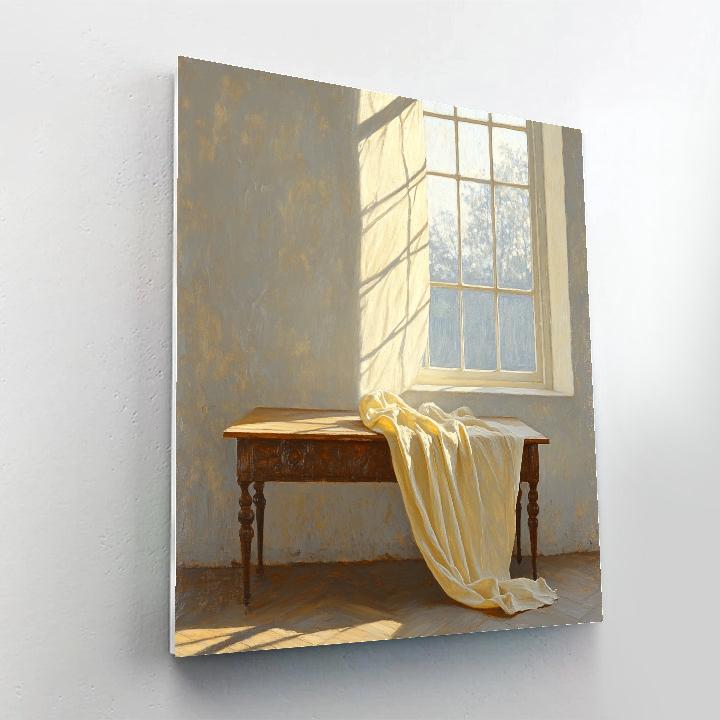Johannes Vermeer Inspired Tranquil Window Light On Draped Fabric Paint by numbers kits