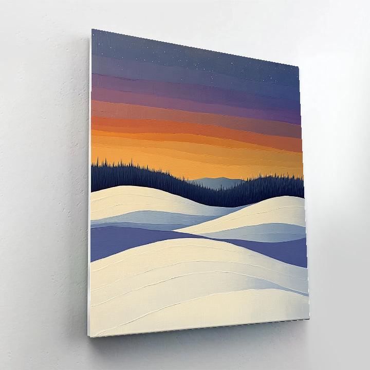Lawren Harris Inspired Windswept Snowfields Under A Celestial Sky paint by numbers