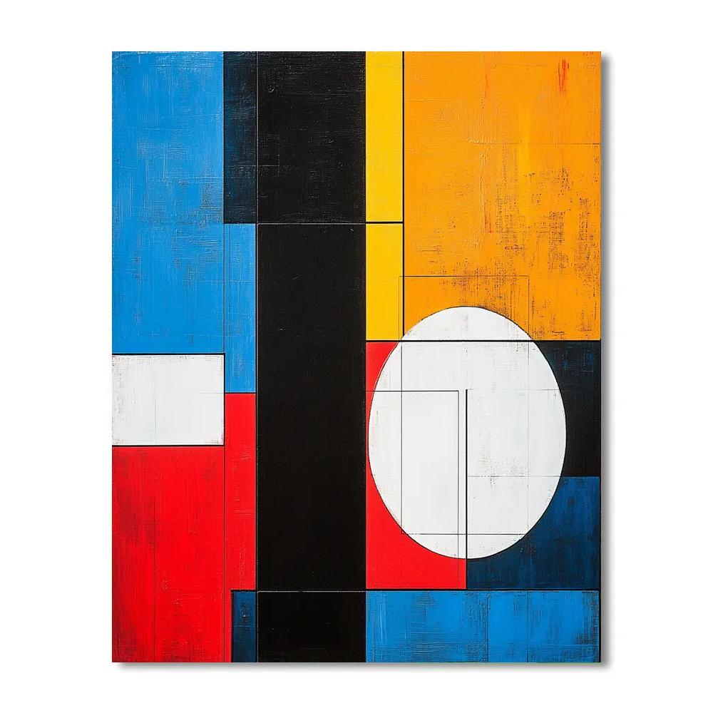 Kazimir Malevich Inspired Urban Rhythm paint by numbers