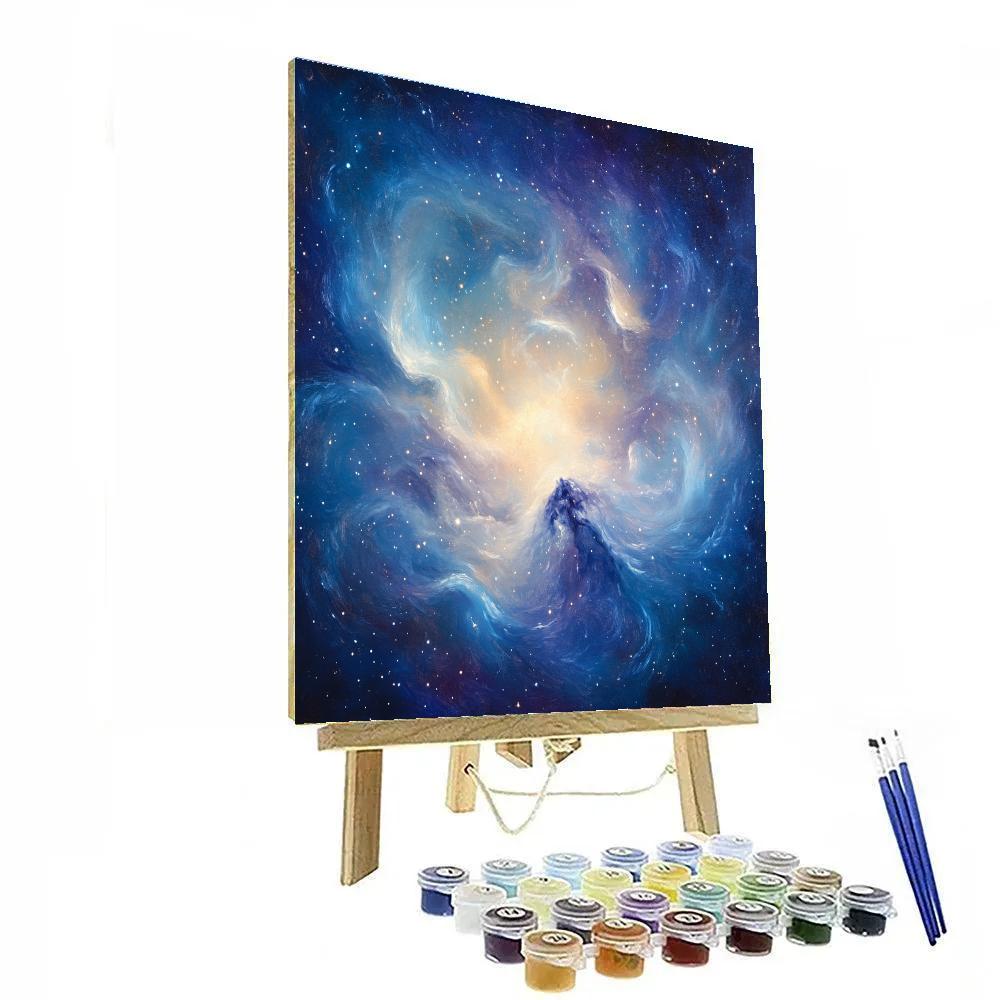 Edgar Degas Inspired Twilight Nebula paint by color