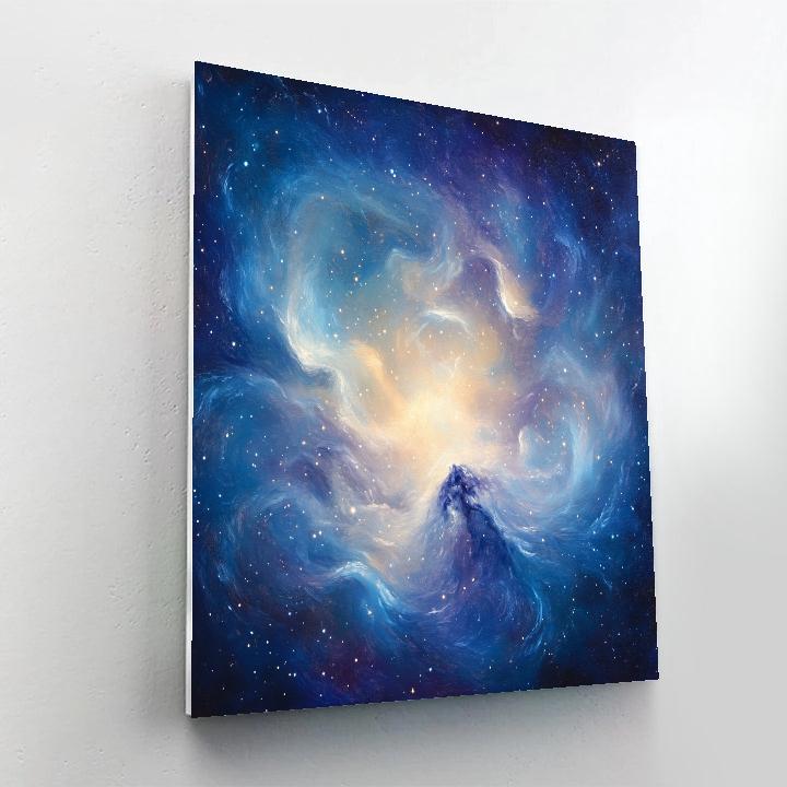 Edgar Degas Inspired Twilight Nebula paint by color