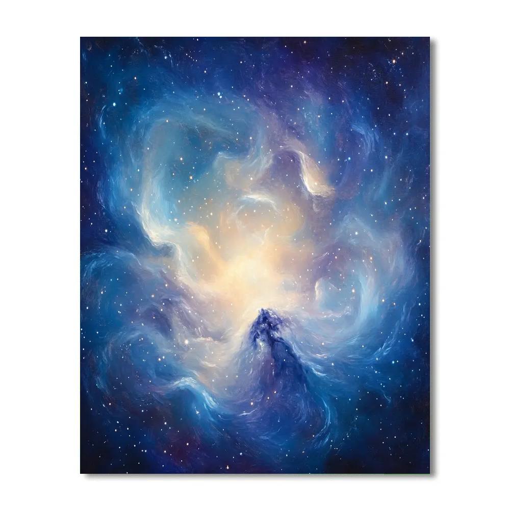 Edgar Degas Inspired Twilight Nebula paint by color