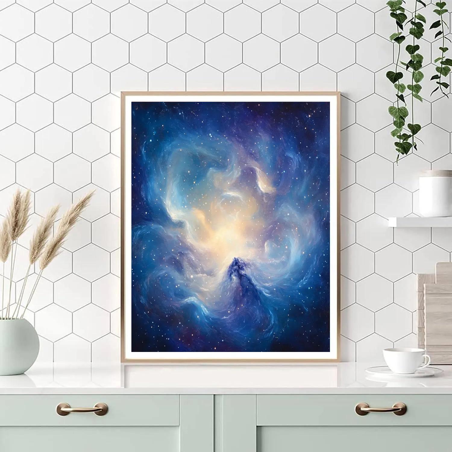 Edgar Degas Inspired Twilight Nebula paint by color