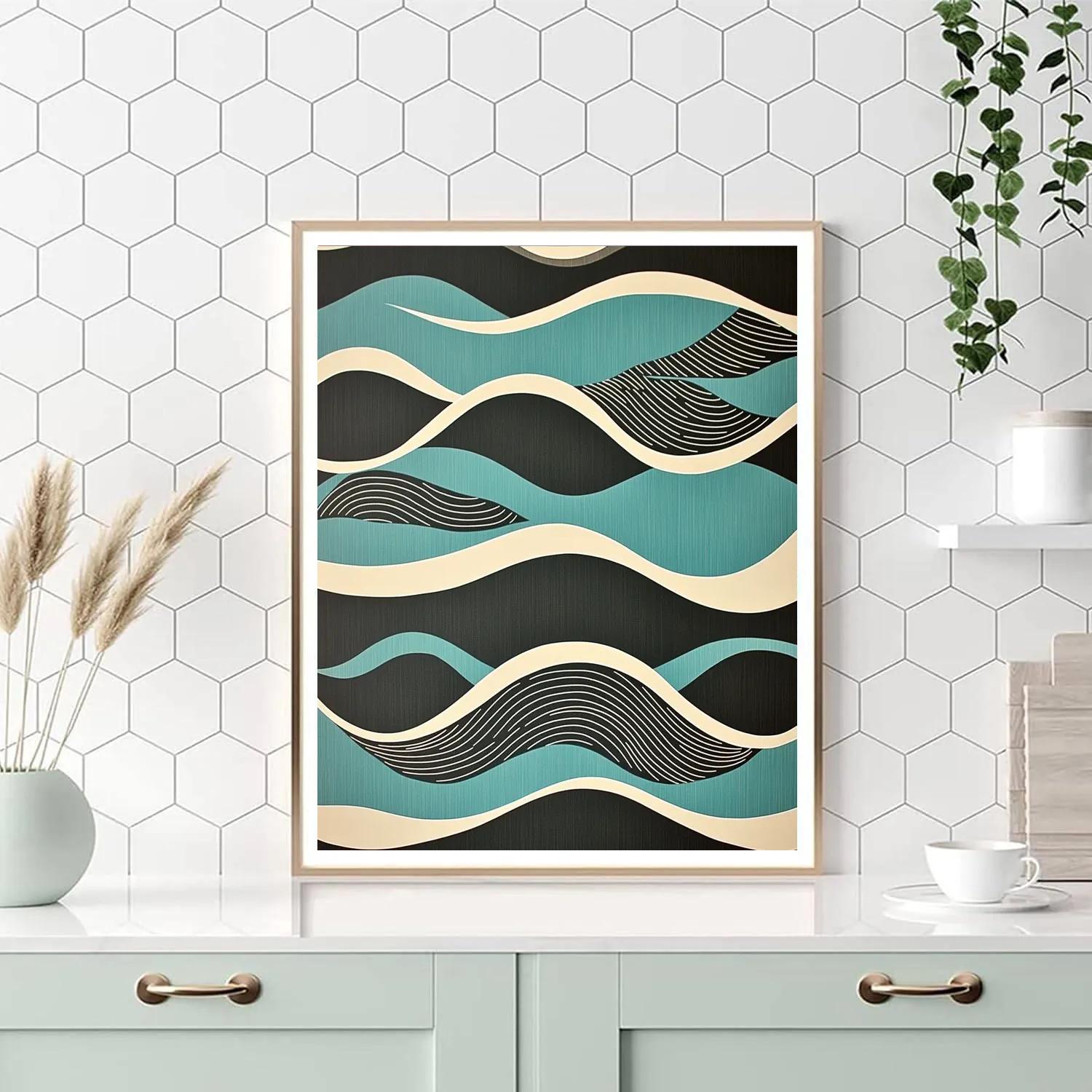 M.C. Escher Inspired Tessellated Tides Painting by numbers kit