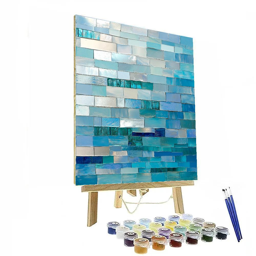 Jean-Paul Riopelle Inspired River Mirror Tessellation DIY paint by numbers