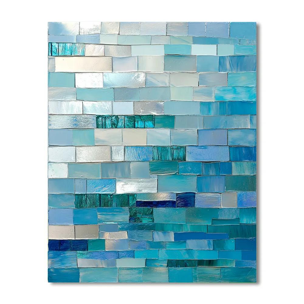 Jean-Paul Riopelle Inspired River Mirror Tessellation DIY paint by numbers