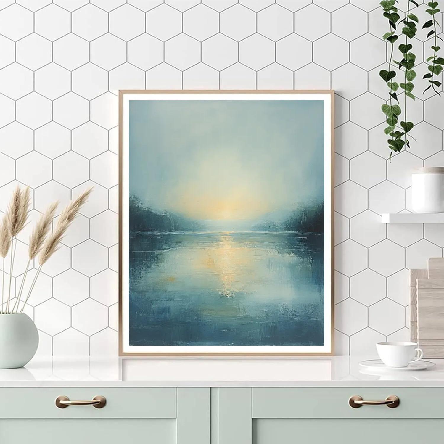 Edgar Degas Inspired Morning River Mist paint by numbers