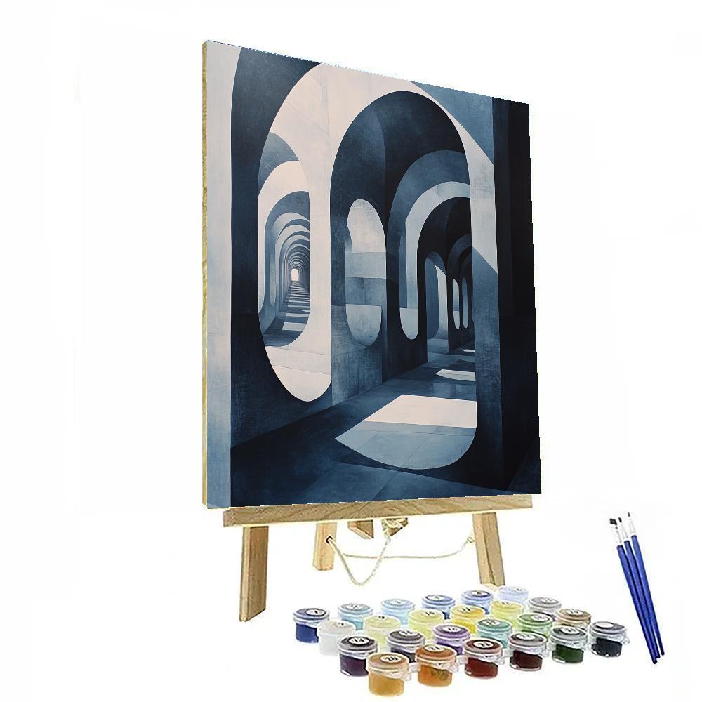 M.C. Escher Inspired Fractal Atrium DIY paint by numbers