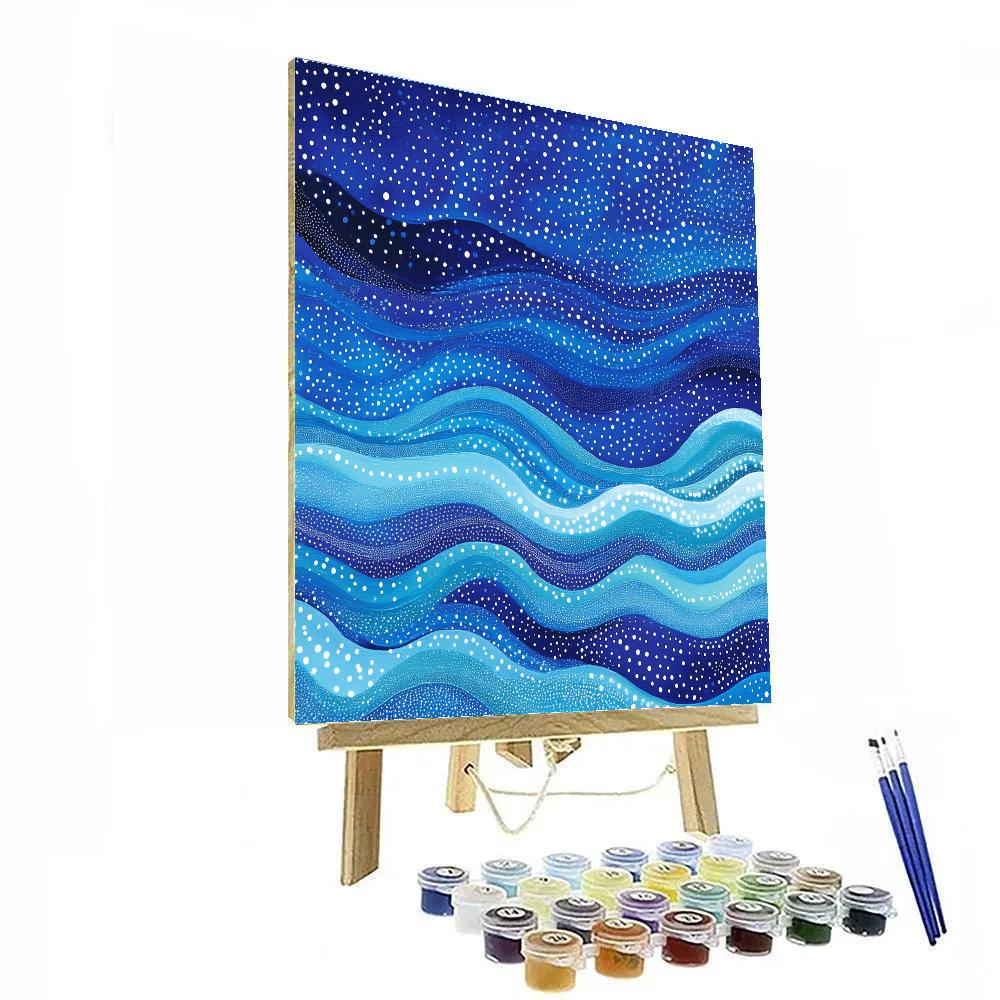 Yayoi Kusama Inspired Infinite Ocean paint by number