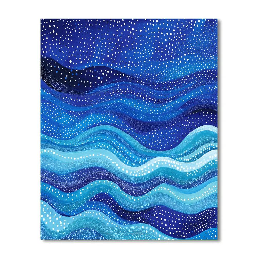 Yayoi Kusama Inspired Infinite Ocean paint by number