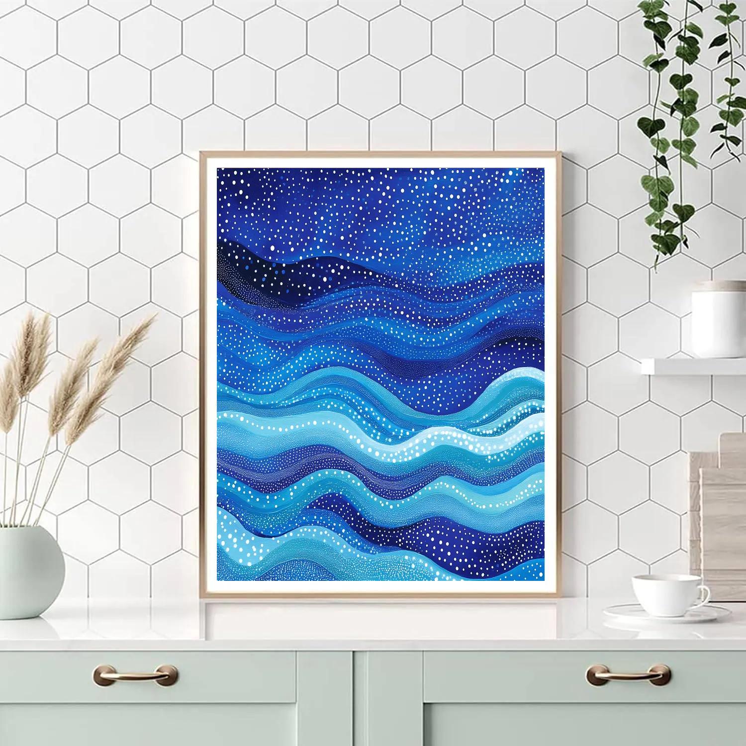 Yayoi Kusama Inspired Infinite Ocean paint by number