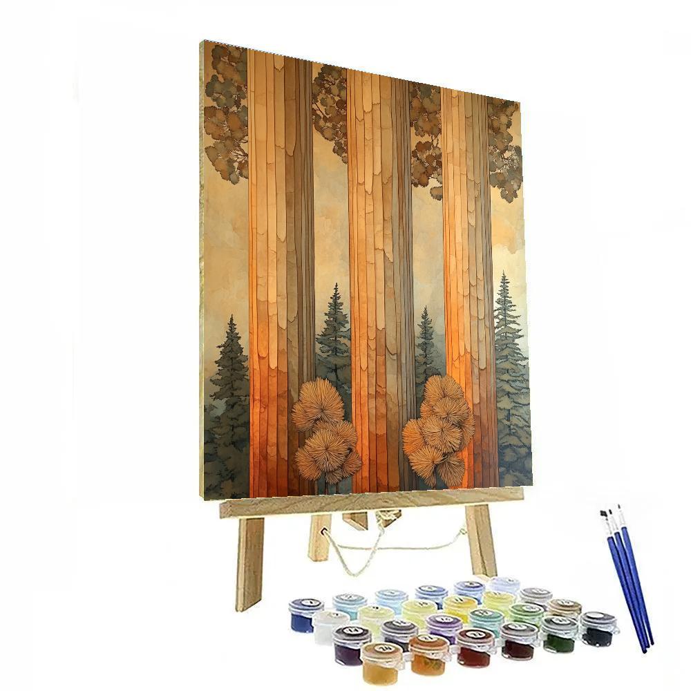 Michelangelo Inspired Redwood Colonnade Paint by numbers kits