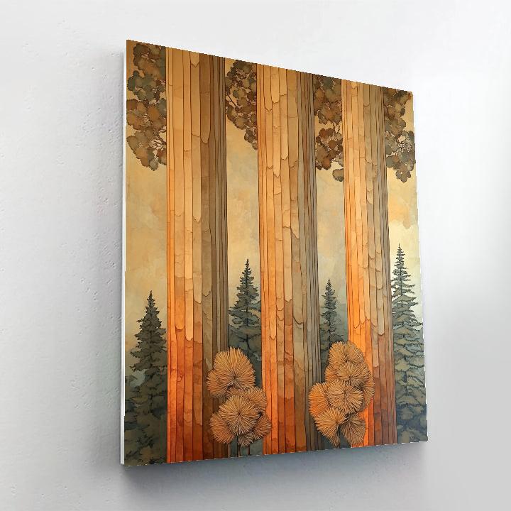 Michelangelo Inspired Redwood Colonnade Paint by numbers kits